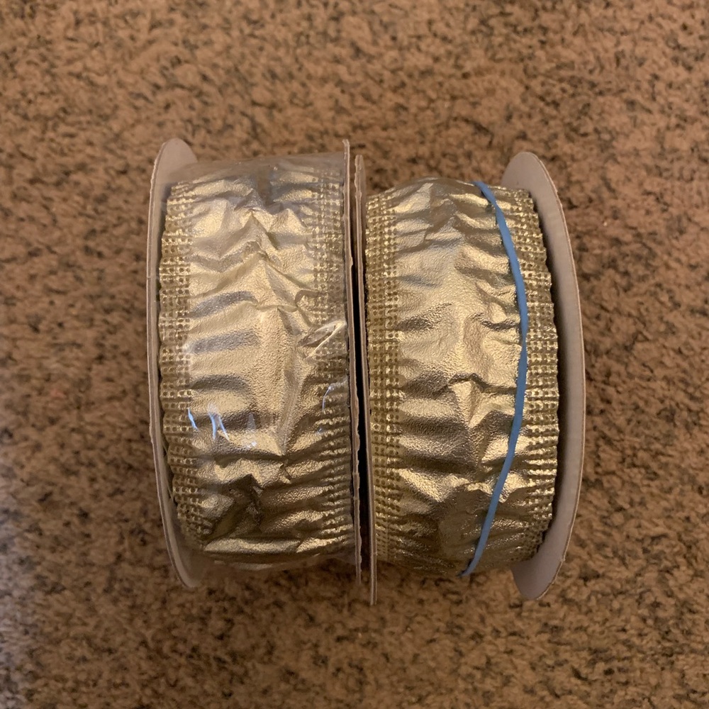 Two rolls of double wire ribbon at 25 ft long each
